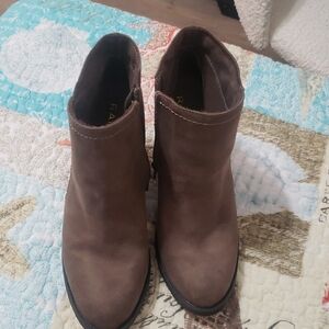 Rampage Brown Ankle Booties with Short Heel